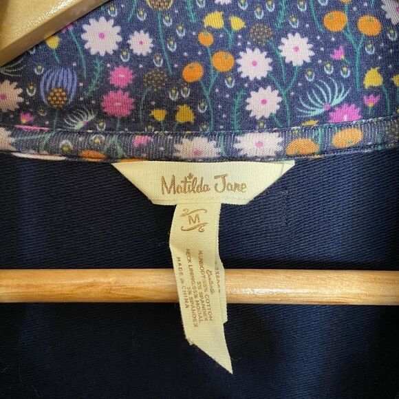 Matilda Jane Women’s Navy Adventure Begins Button Zip Coat - Picture 5 of 7